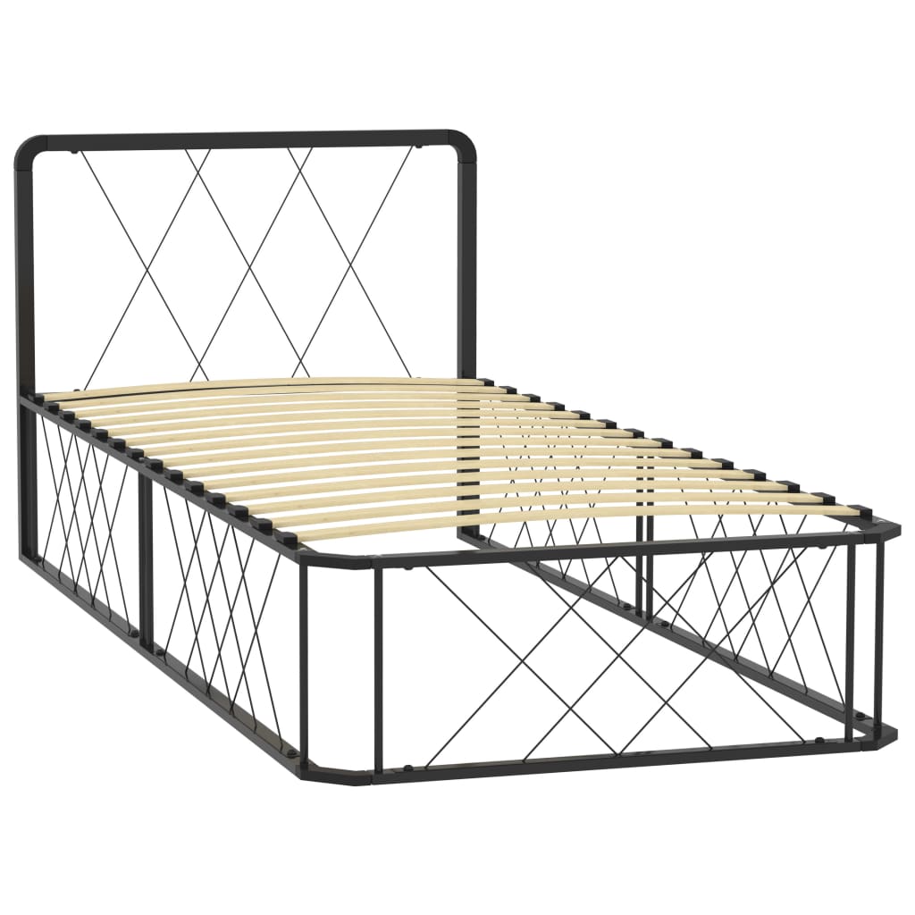 

vidaXL Bedframe metaal zwart 100x200 cm