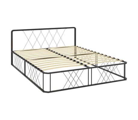 vidaXL Estructura de cama de metal negro 180x200 cm