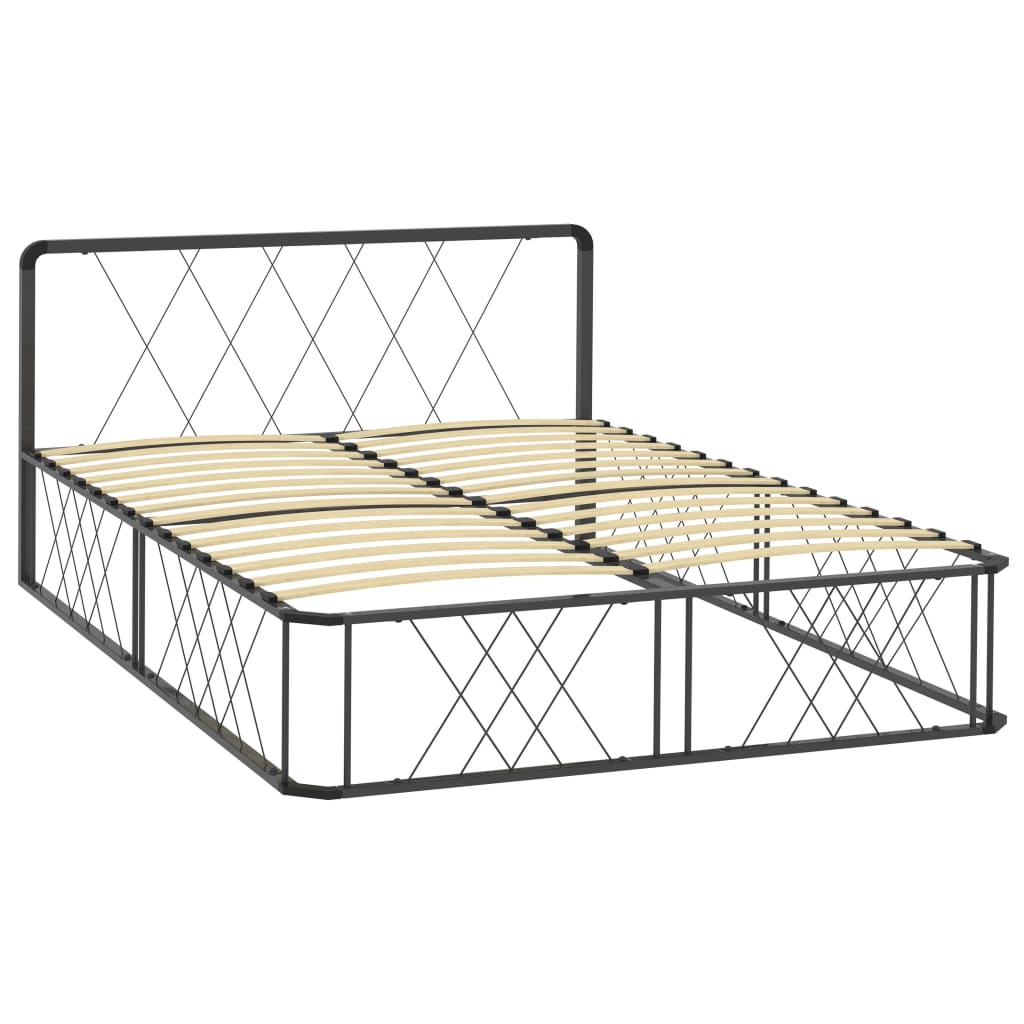 vidaXL Bed Frame Grey Metal 140x200 cm