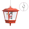 vidaXL rippuv j&otilde;ululamp LED-tule ja j&otilde;uluvanaga, punane, 27x27x45 cm