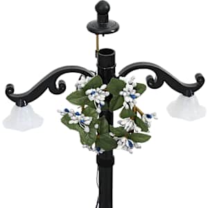 Sněžící vánoční stromek s deštníkovým stojanem modrý 75 cm PVC - obrázek 4