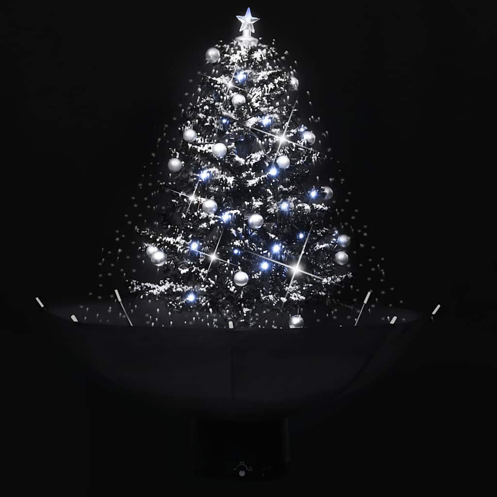 Thumbnail - vidaXL Schneiender Weihnachtsbaum mit Schirmfuß Schwarz 75 cm PVC