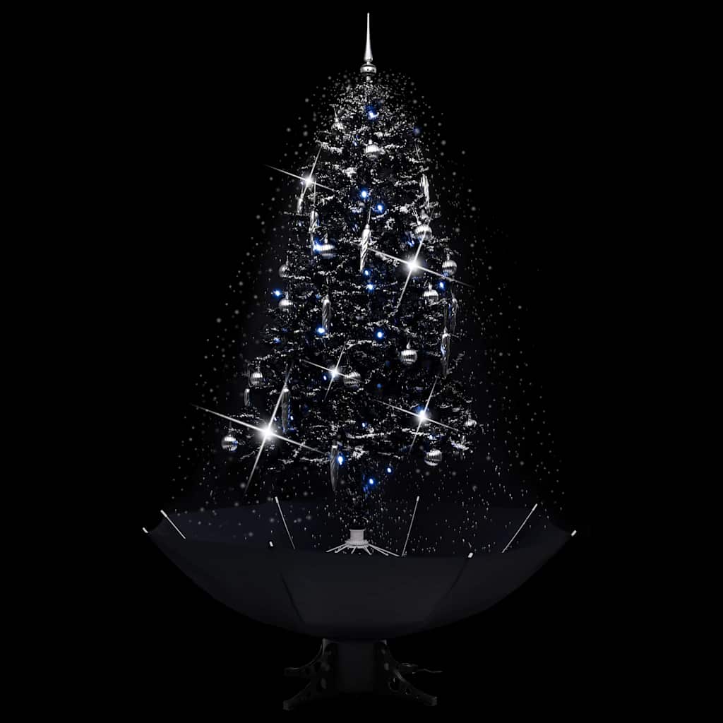 Thumbnail - vidaXL Schneiender Weihnachtsbaum mit Schirmfuß Schwarz 190 cm PVC