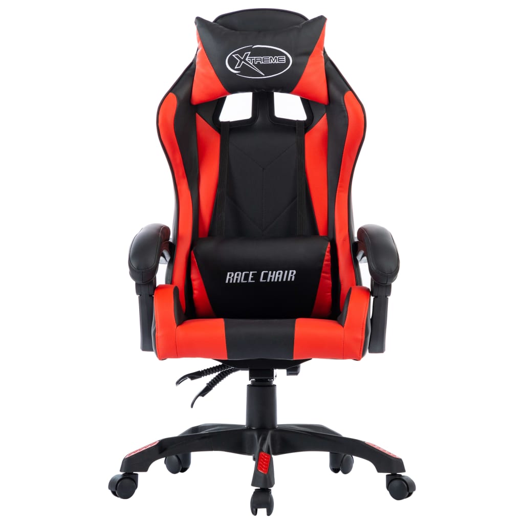 vidaXL biroja krēsls, sarkana mākslīgā āda