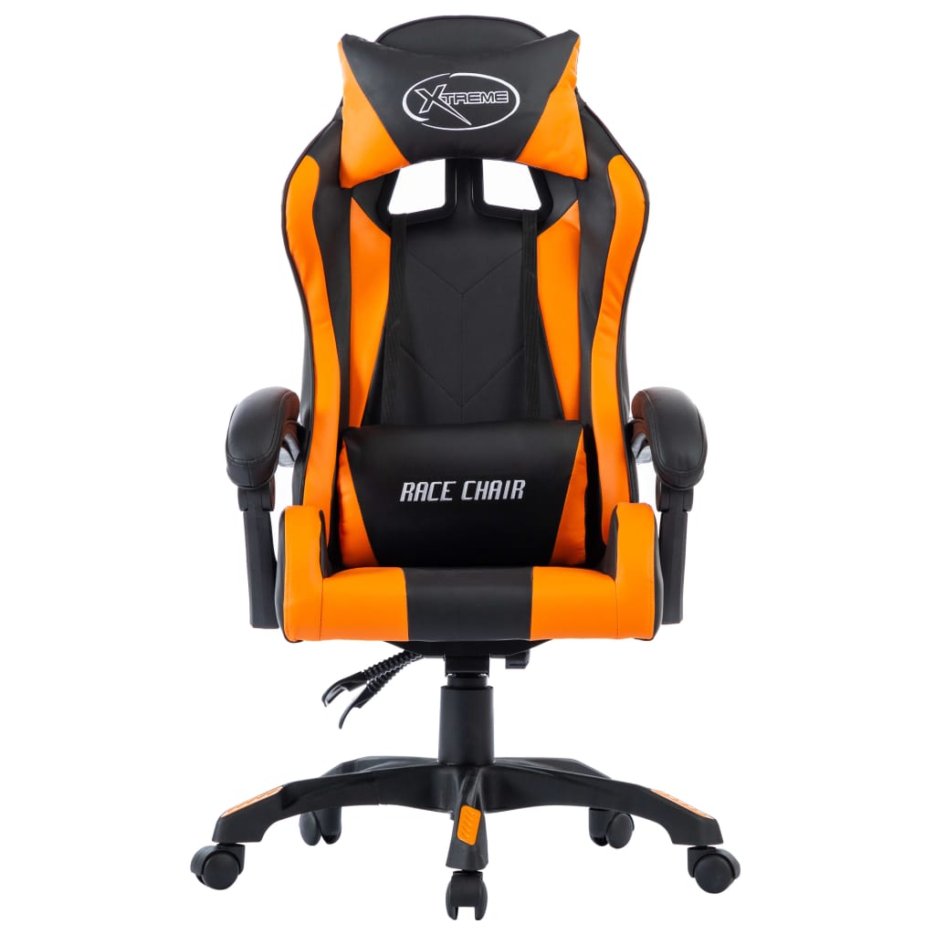 vidaXL Sedia da Gaming Arancione in Similpelle