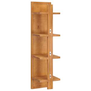 Nástěnné zrcadlo s poličkami 30 x 30 x 120 cm masivní teak - obrázek 3