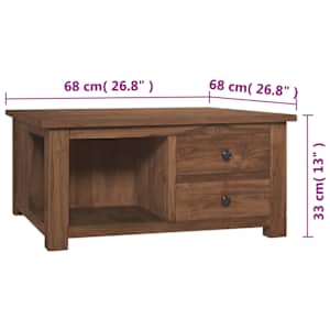 Konferenční stolek 68 x 68 x 33 cm masivní teakové dřevo - obrázek 8