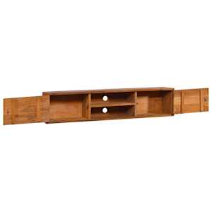 vidaXL Veggmontert TV-benk 135x30x30 cm heltre teak