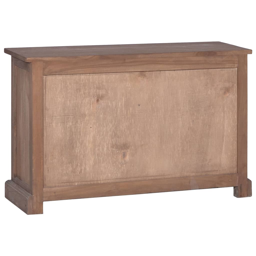 vidaXL Sideboard 35.4"x11.8"x22.8" Solid Teak Wood