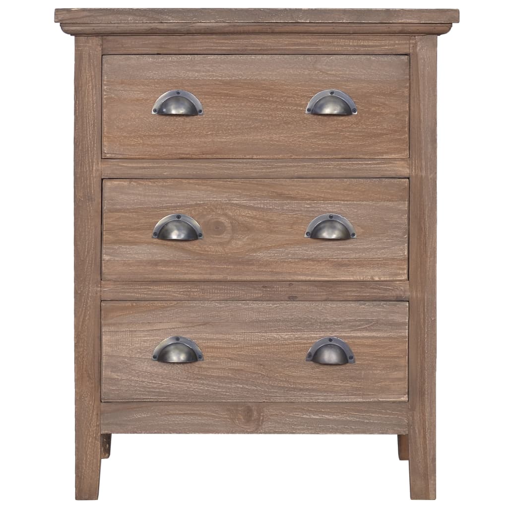 

vidaXL Dressoir met 3 lades 60x30x75 cm massief teakhout