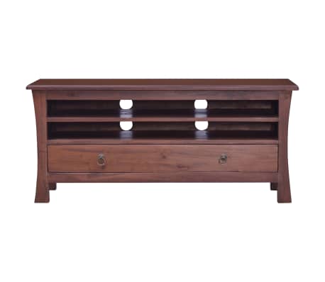 vidaXL TV Cabinet Classical Brown 100x30x45 cm Solid Mahogany Wood