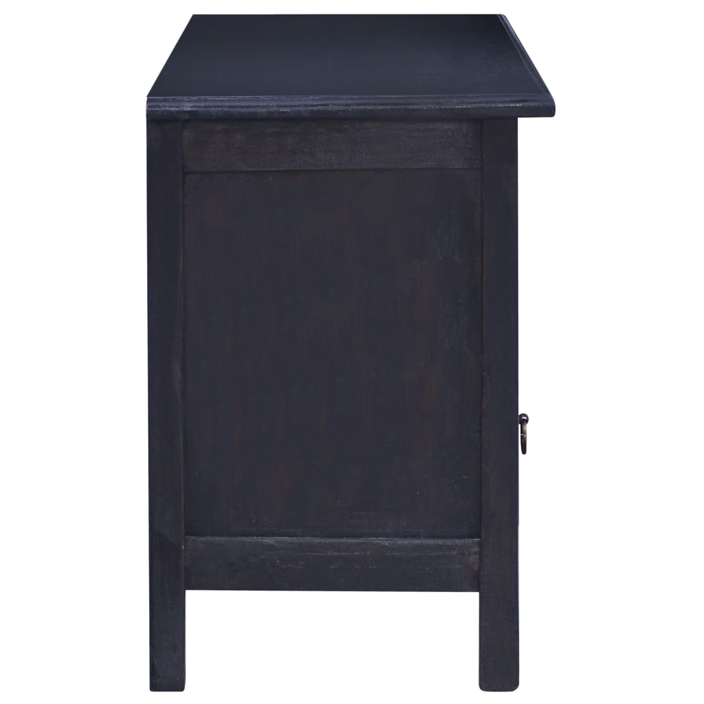 Thumbnail - vidaXL TV-Schrank Hellschwarzer Kaffee 100x30x45cm Massivholz Mahagoni