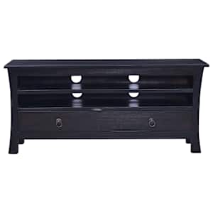 vidaXL Meuble TV Caf&eacute; noir clair 100x30x45 cm Bois d'acajou massif