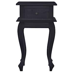 vidaXL Nattbord lys svart kaffe 35x30x60 cm heltre mahogni