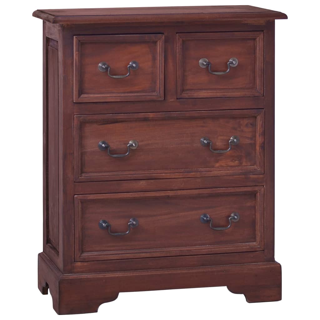 Chest of Drawers Classical Brown Solid Mahogany Wood