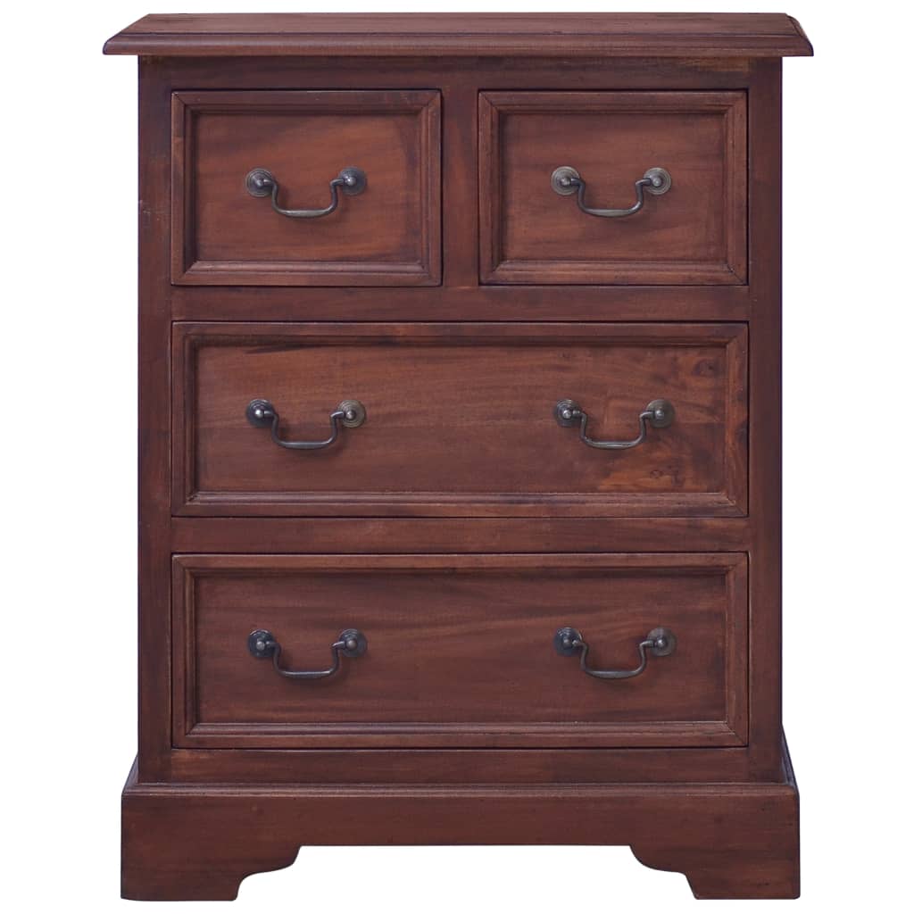 vidaXL Chest of Drawers Classical Brown Solid Mahogany Wood