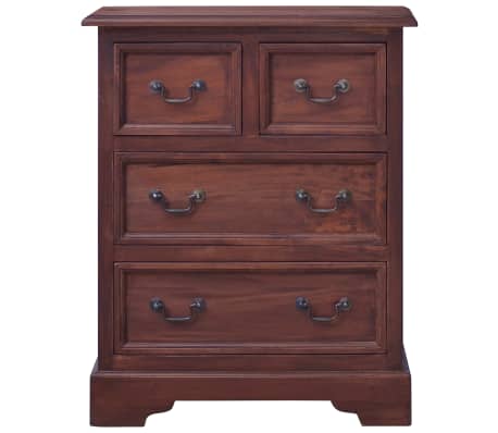 vidaXL Chest of Drawers Classical Brown Solid Mahogany Wood