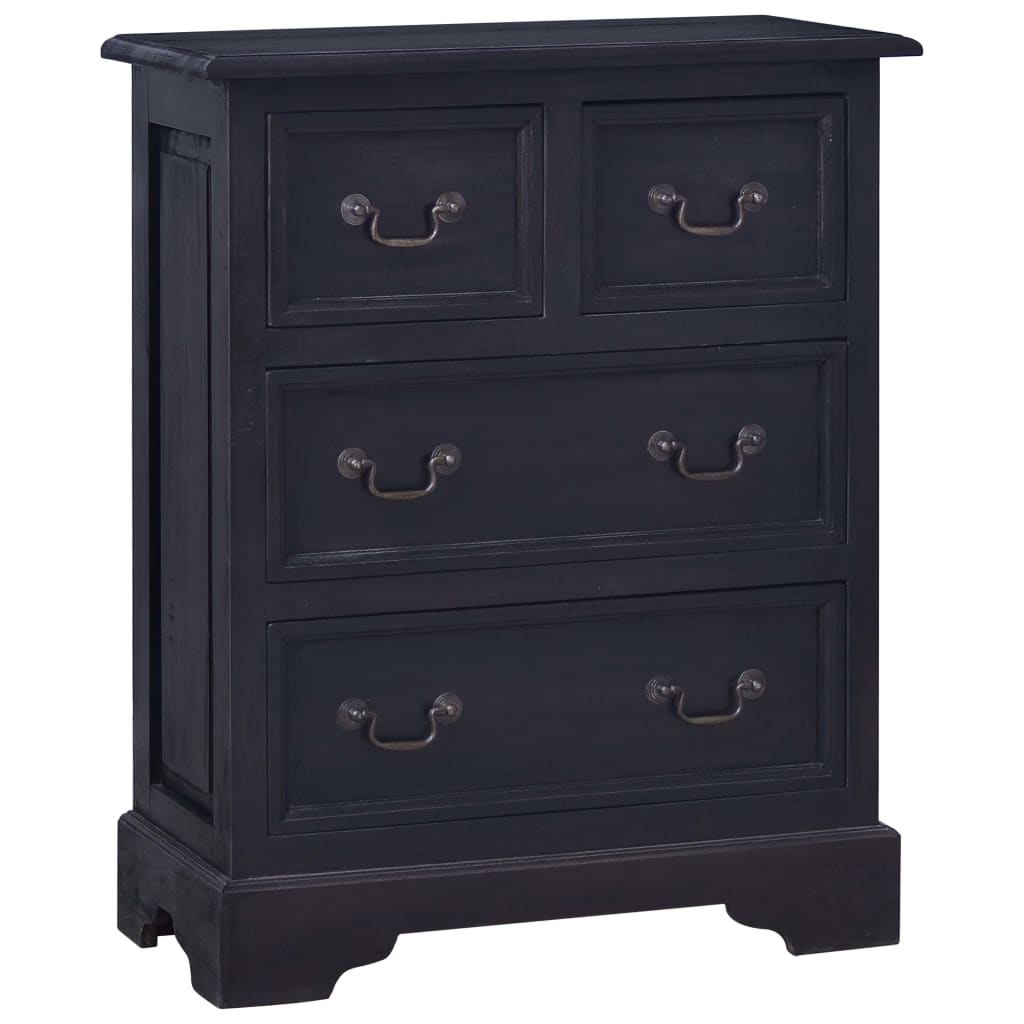 Chest of Drawers Light Black Coffee Solid Mahogany Wood
