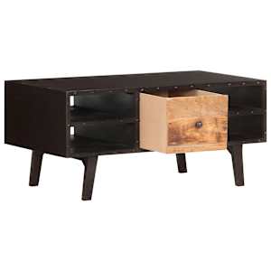 Konferenční stolek 100 x 50 x 45 cm masivní recyklované dřevo - obrázek 3
