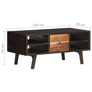 Konferenční stolek 100 x 50 x 45 cm masivní recyklované dřevo - obrázek 6