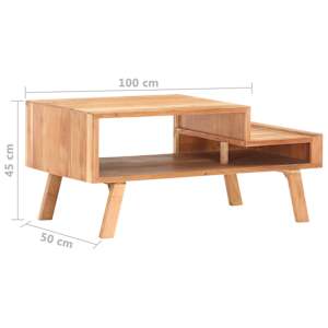 Konferenční stolek 100 x 50 x 45 cm masivní akáciové dřevo - obrázek 6