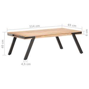 Konferenční stolek 114 x 65 x 40 cm masivní mangovník - obrázek 6
