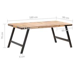 Jídelní stůl 180 x 90 x 76 cm masivní mangovníkové dřevo - obrázek 5