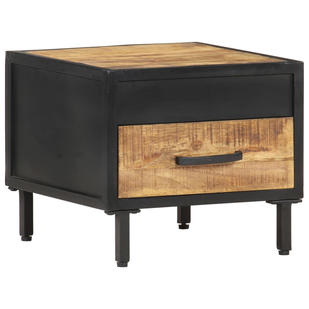 Bedside Cabinet 40x40x35 Cm Rough Mango