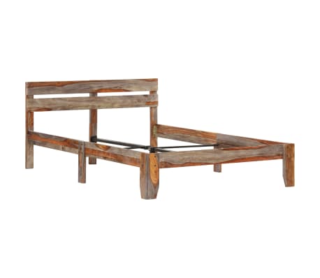 vidaXL Rama łóżka, lite drewno sheesham, 120 x 200 cm