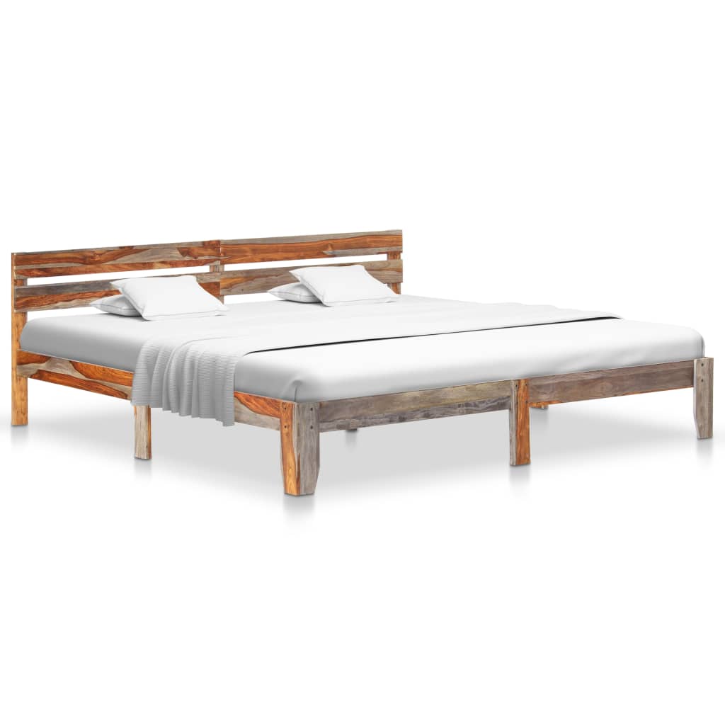 Rám postele masivní sheeshamové dřevo 200 x 200 cm