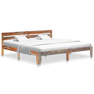 Posteljni okvir trden les 200x200 cm