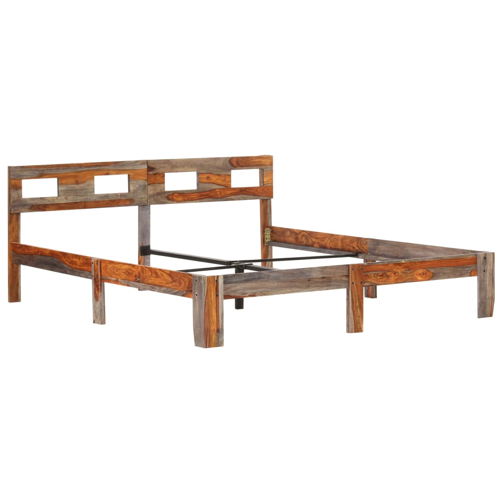 vidaXL Okvir za krevet od masivnog drva šišama 160 x 200 cm