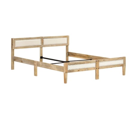 vidaXL Estructura de cama de madera maciza de mango 180 cm