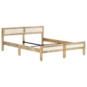 vidaXL Sengeramme heltre mango 180 cm