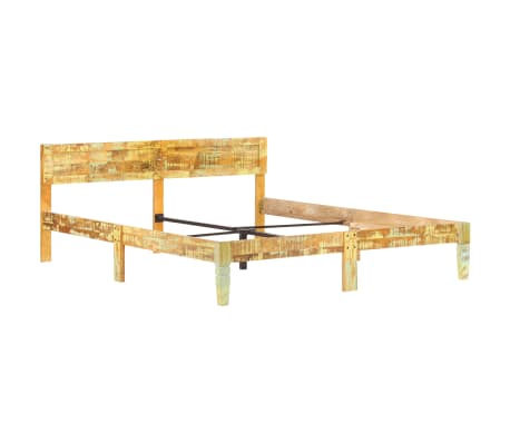 vidaXL Estructura de cama de madera maciza reciclada 140x200 cm