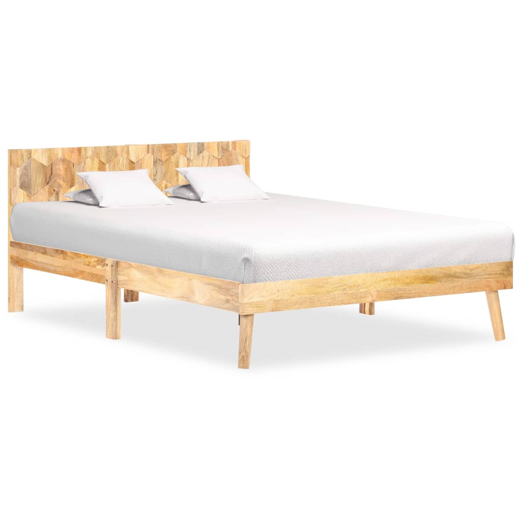 vidaXL Cadru de pat, 120 x 200 cm, lemn masiv de mango