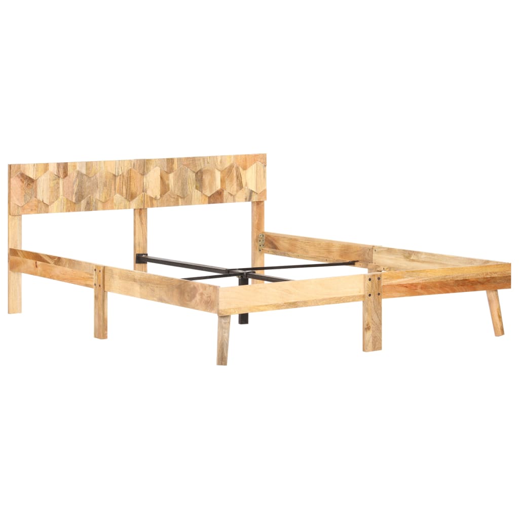 vidaXL Rama łóżka, lite drewno mango, 140 x 200 cm
