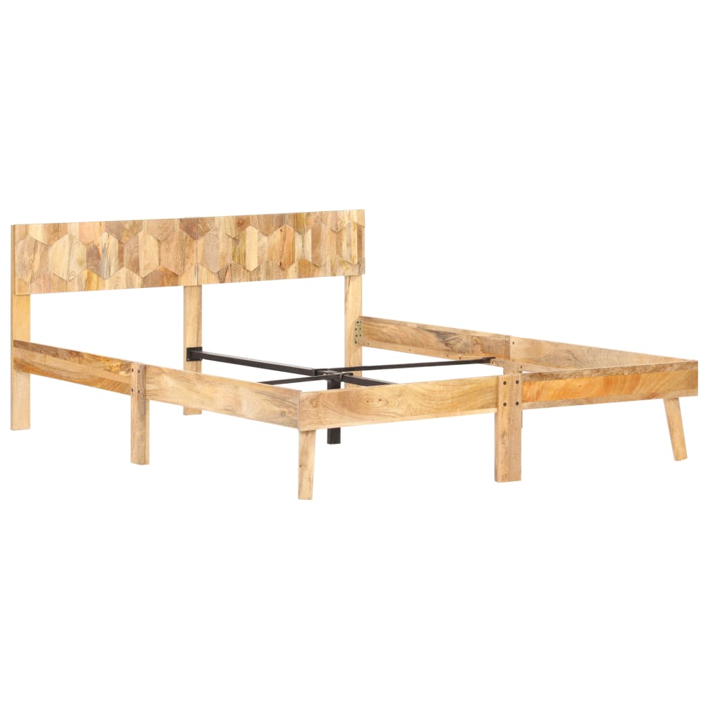Рамка за легло, мангова дървесина масив, 140x200 cм