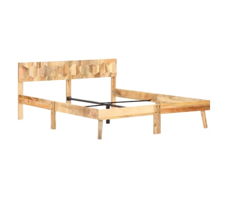 vidaXL Estructura de cama de madera de mango maciza 140x200 cm