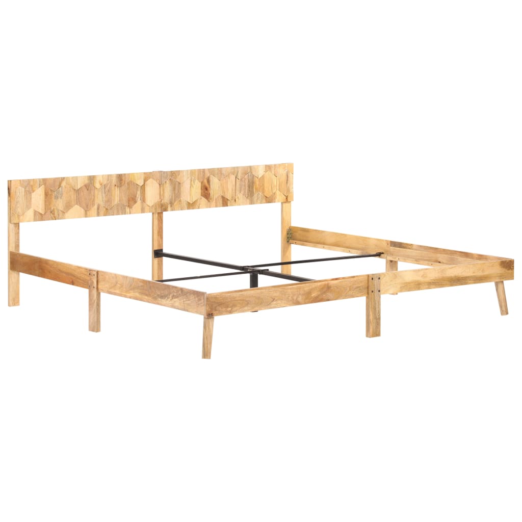 Cadru de pat, 200 x 200 cm, lemn masiv de mango