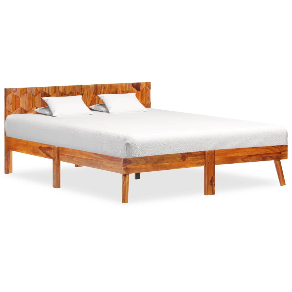 vidaXL Cadru de pat, 140 x 200 cm, lemn masiv de sheesham