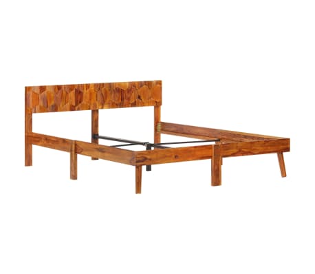 vidaXL Estructura de cama de madera maciza de sheesham 140x200 cm