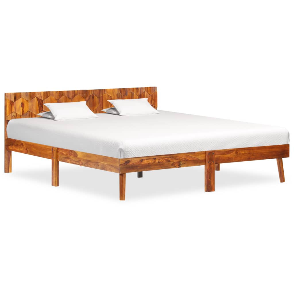 vidaXL Cadru de pat, 160 x 200 cm, lemn masiv de sheesham vidaXL