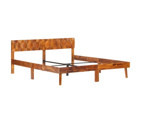 vidaXL Okvir za krevet od masivnog drva šišama 160 x 200 cm