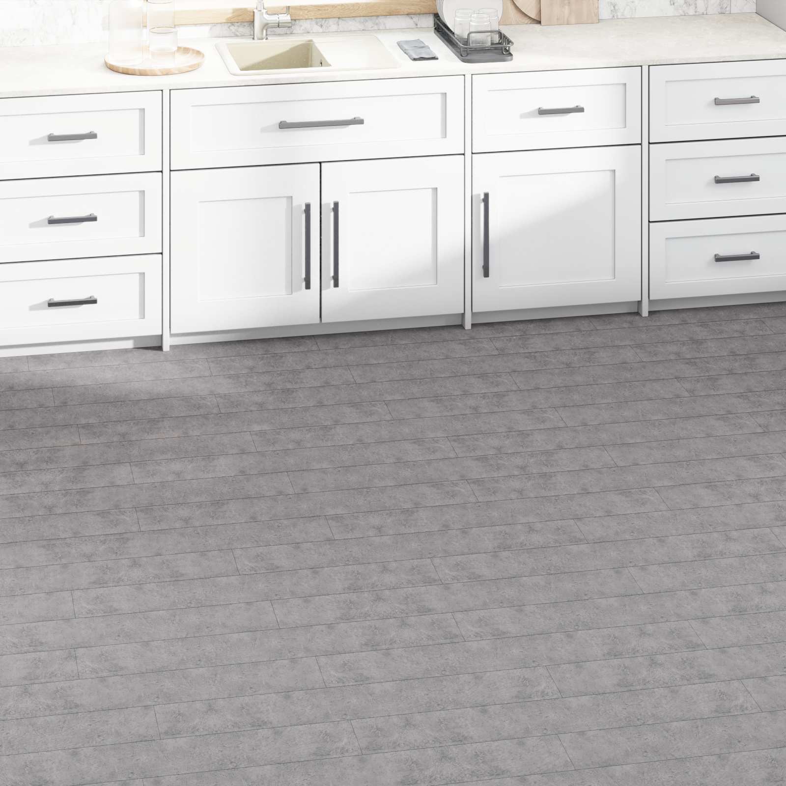 Deske za talne obloge 36 pcs Rjava cementna 5,02 m² PVC