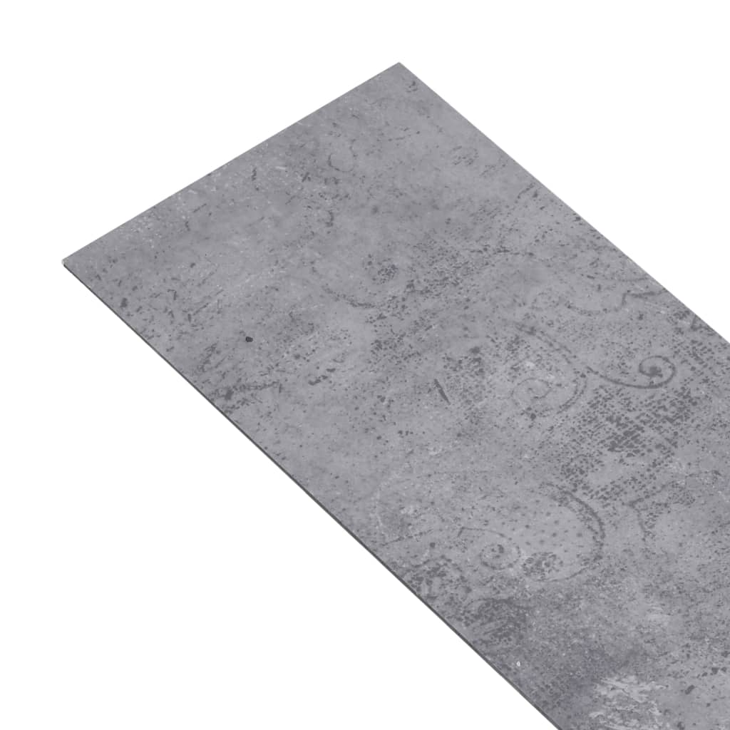  Nesamolepiace podlahové dosky, PVC 5,26 m² 2 mm, cementovo sivé