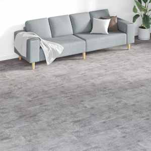 Deske za talne obloge 18 pcs Rjava cementna 5,26 m² PVC