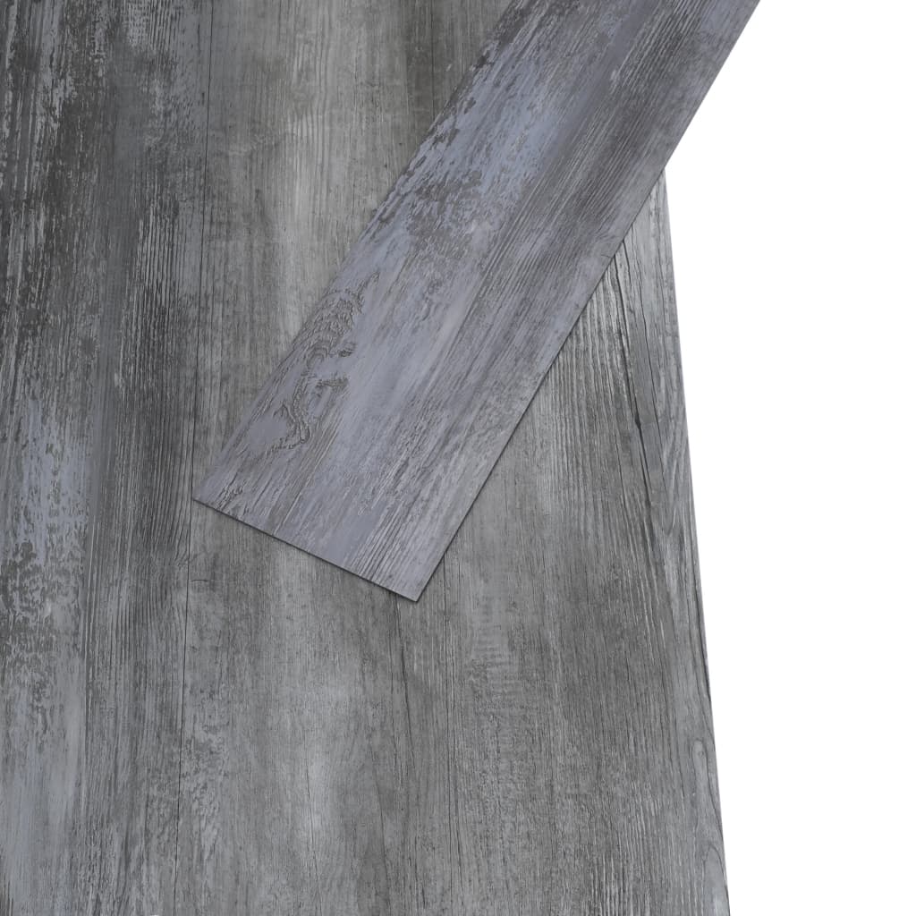 vidaXL Vloerplanken niet-zelfklevend 5,26 m² 2 mm PVC glanzend grijs afbeelding