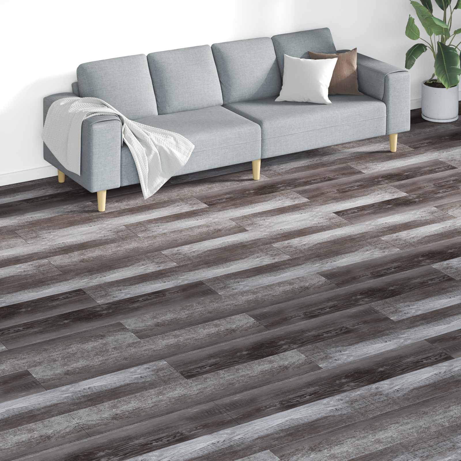 vidaXL Plăci de Pardoseală 18 pcs Maro 5,26 m² PVC
