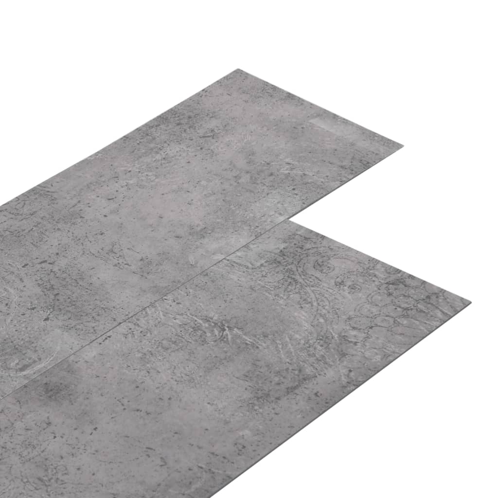 vidaXL Podlahová krytina PVC 4,46 m² 3 mm samolepicí cementově hnědá